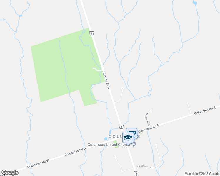 map of restaurants, bars, coffee shops, grocery stores, and more near 3525 Simcoe Street North in Oshawa