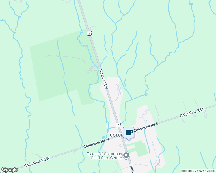 map of restaurants, bars, coffee shops, grocery stores, and more near 3531 Simcoe Street North in Oshawa