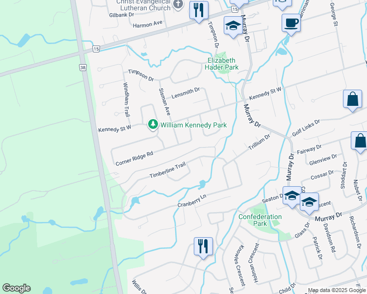 map of restaurants, bars, coffee shops, grocery stores, and more near 62 Corner Ridge Road in Aurora