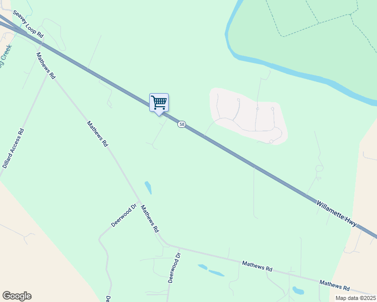 map of restaurants, bars, coffee shops, grocery stores, and more near 34570 Oregon 58 in Eugene