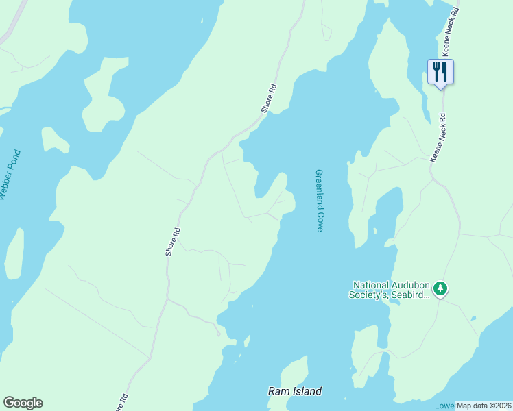 map of restaurants, bars, coffee shops, grocery stores, and more near 59 Greenland Cove Road in Bremen