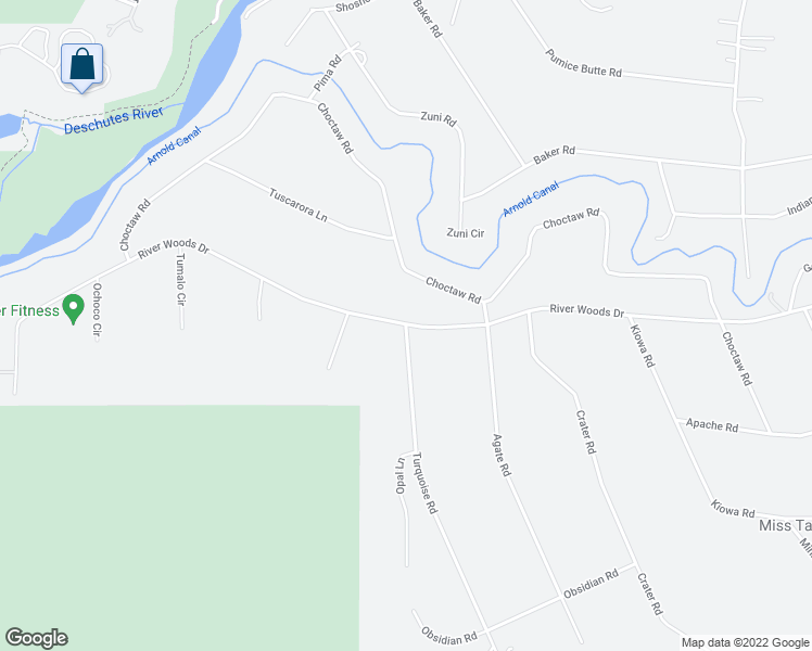 map of restaurants, bars, coffee shops, grocery stores, and more near 60298 Turquoise Road in Bend