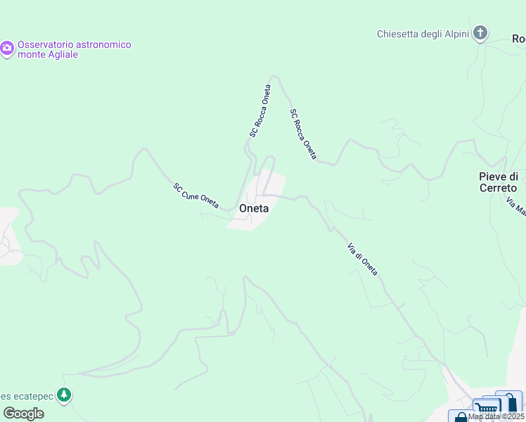 map of restaurants, bars, coffee shops, grocery stores, and more near 43 Via IV Novembre in Oneta
