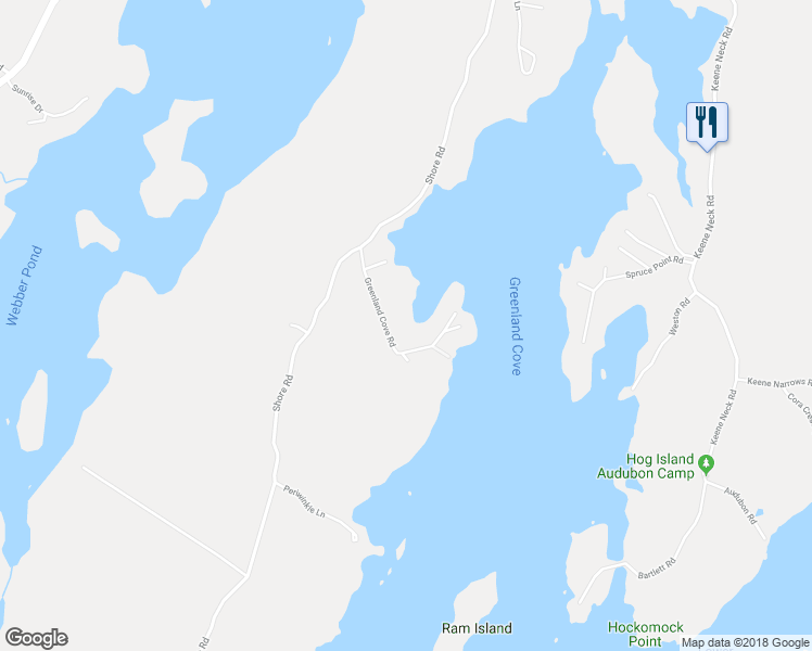 map of restaurants, bars, coffee shops, grocery stores, and more near 59 Greenland Cove Road in Bremen