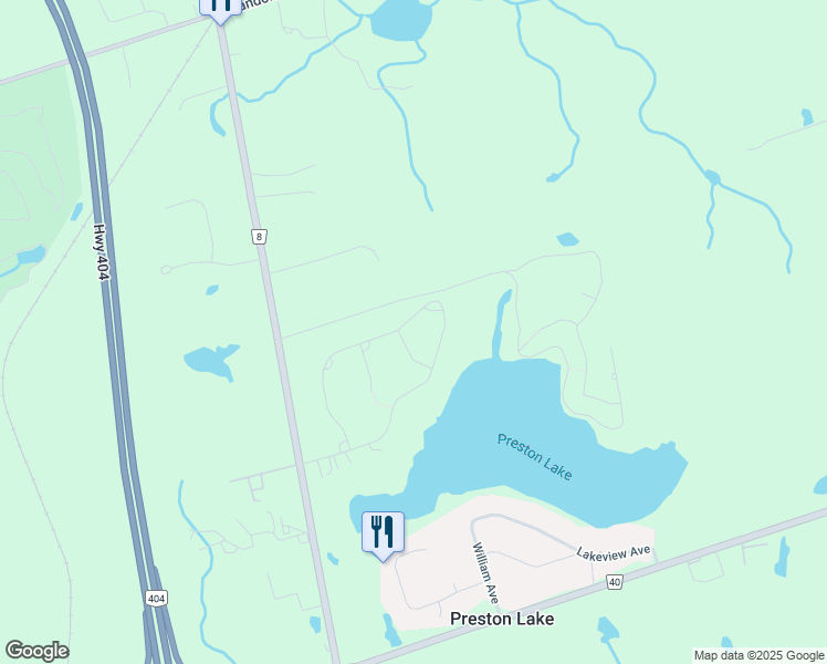 map of restaurants, bars, coffee shops, grocery stores, and more near 1 Waterford Lane in Gormley