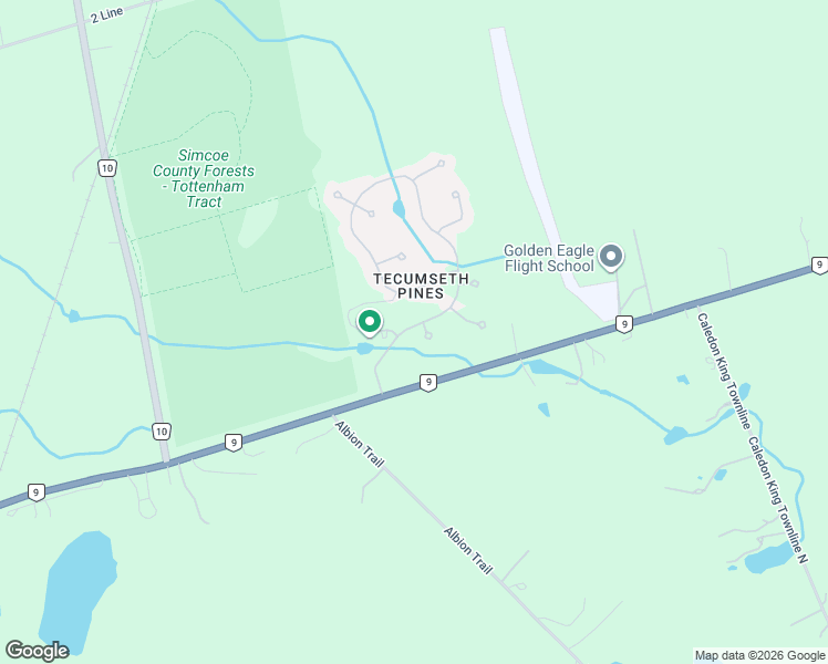 map of restaurants, bars, coffee shops, grocery stores, and more near 5 Tecumseth Pines Drive in New Tecumseth