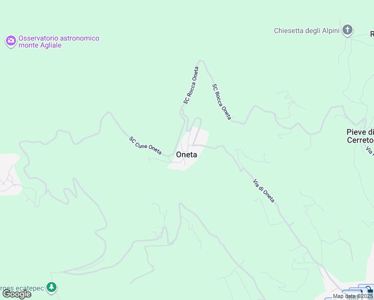map of restaurants, bars, coffee shops, grocery stores, and more near 43 Via IV Novembre in Oneta