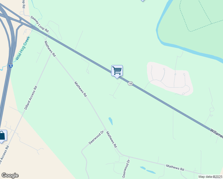 map of restaurants, bars, coffee shops, grocery stores, and more near 85638 Hidden Lane in Eugene