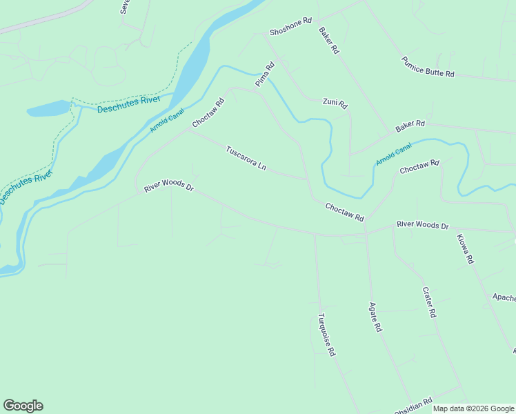 map of restaurants, bars, coffee shops, grocery stores, and more near 18865 River Woods Drive in Bend