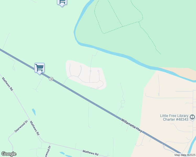 map of restaurants, bars, coffee shops, grocery stores, and more near 34752 Devonshire Drive in Eugene