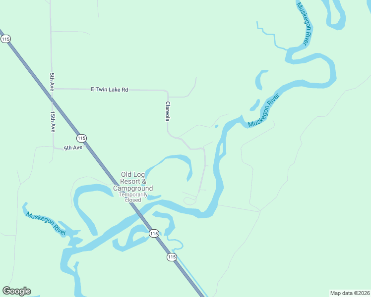 map of restaurants, bars, coffee shops, grocery stores, and more near 1409 Muskegon Banks Road in Marion