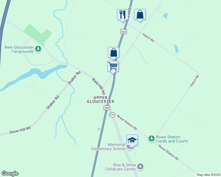 map of restaurants, bars, coffee shops, grocery stores, and more near 1006 Lewiston Road in New Gloucester