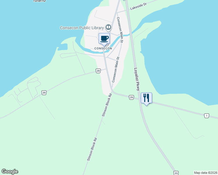 map of restaurants, bars, coffee shops, grocery stores, and more near 83 Prince Edward 29 in Prince Edward County