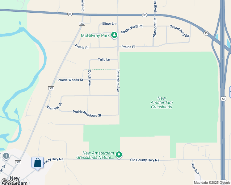 map of restaurants, bars, coffee shops, grocery stores, and more near W7912 Vermeer Street in Holmen