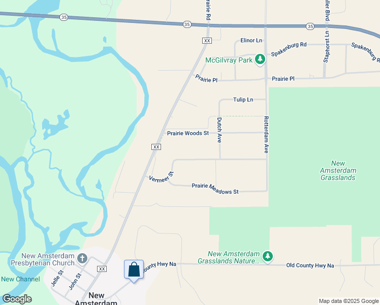 map of restaurants, bars, coffee shops, grocery stores, and more near W8033 Prairie Woods Street in Holmen