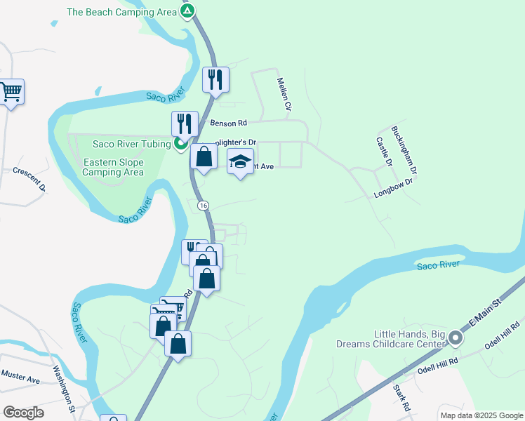 map of restaurants, bars, coffee shops, grocery stores, and more near 53 Technology Lane in Conway