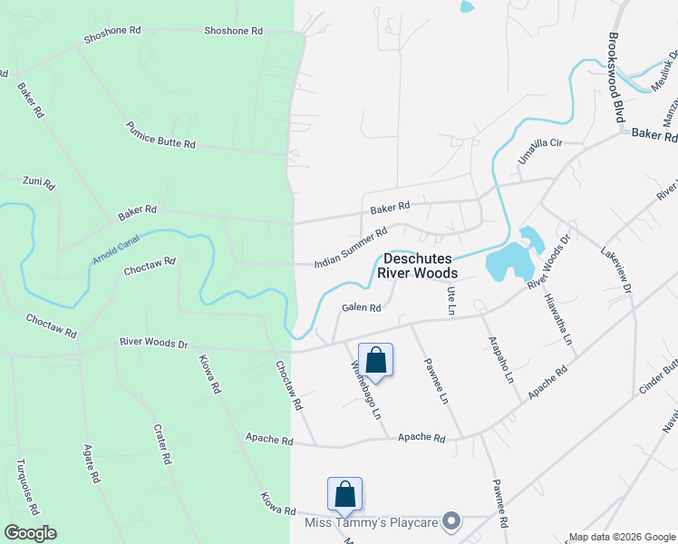map of restaurants, bars, coffee shops, grocery stores, and more near 19242 Indian Summer Road in Bend