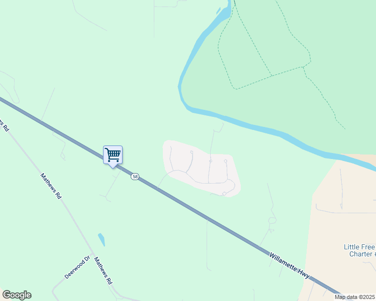 map of restaurants, bars, coffee shops, grocery stores, and more near 85721 Hampstead Lane in Eugene
