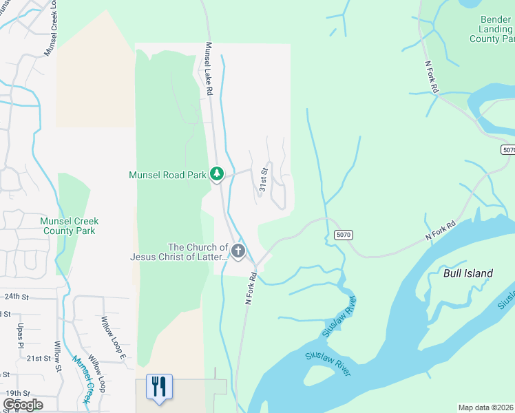 map of restaurants, bars, coffee shops, grocery stores, and more near 3523 Ocean View Drive in Florence