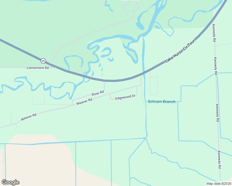 map of restaurants, bars, coffee shops, grocery stores, and more near 2223 Weaver Road in Port Austin