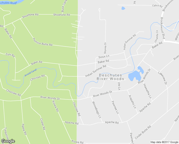 map of restaurants, bars, coffee shops, grocery stores, and more near 19242 Indian Summer Road in Bend