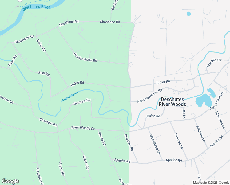 map of restaurants, bars, coffee shops, grocery stores, and more near 19176 Indian Summer Road in Bend