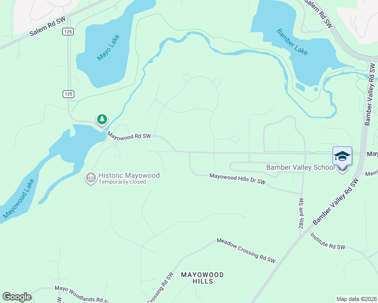map of restaurants, bars, coffee shops, grocery stores, and more near 3325 Mayowood Road Southwest in Rochester