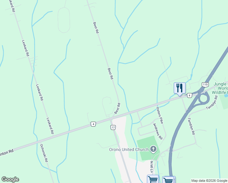map of restaurants, bars, coffee shops, grocery stores, and more near 6160 Best Road in Clarington