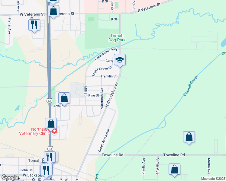 map of restaurants, bars, coffee shops, grocery stores, and more near 534 North Street in Tomah