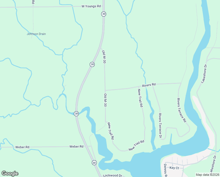 map of restaurants, bars, coffee shops, grocery stores, and more near 648 Old M-30 in Gladwin