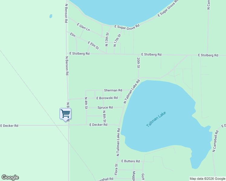 map of restaurants, bars, coffee shops, grocery stores, and more near 6633 Sherman Street in Fountain