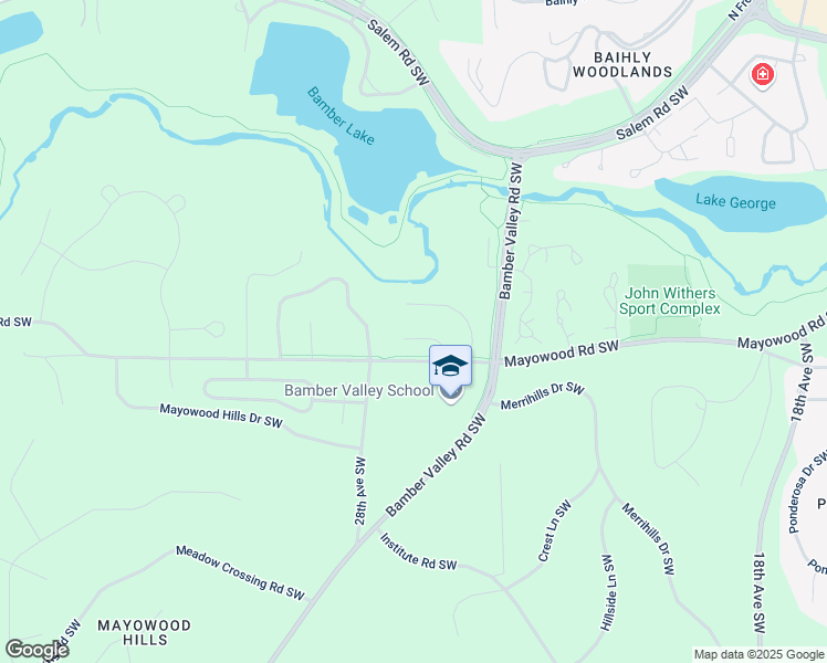 map of restaurants, bars, coffee shops, grocery stores, and more near 2705 Bamber Lane Southwest in Rochester
