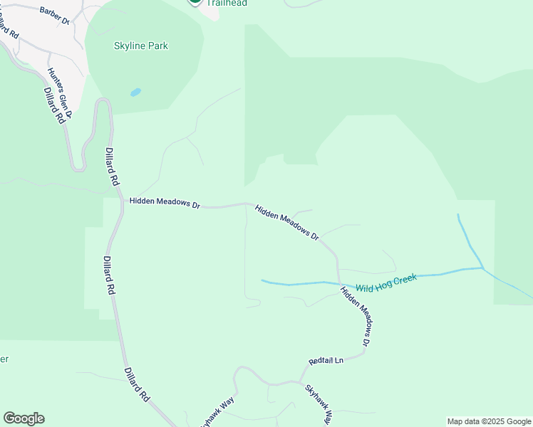 map of restaurants, bars, coffee shops, grocery stores, and more near Hidden Meadows Drive in Eugene