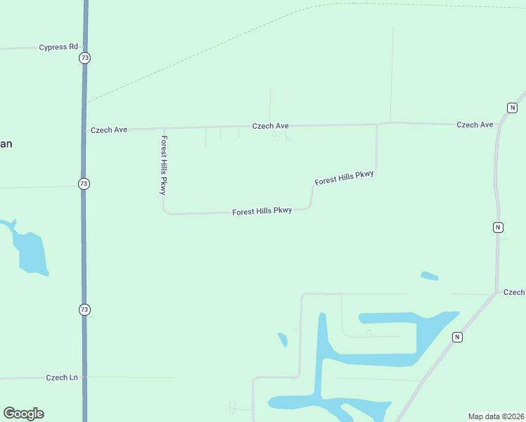 map of restaurants, bars, coffee shops, grocery stores, and more near Forest Hills Parkway in Neshkoro