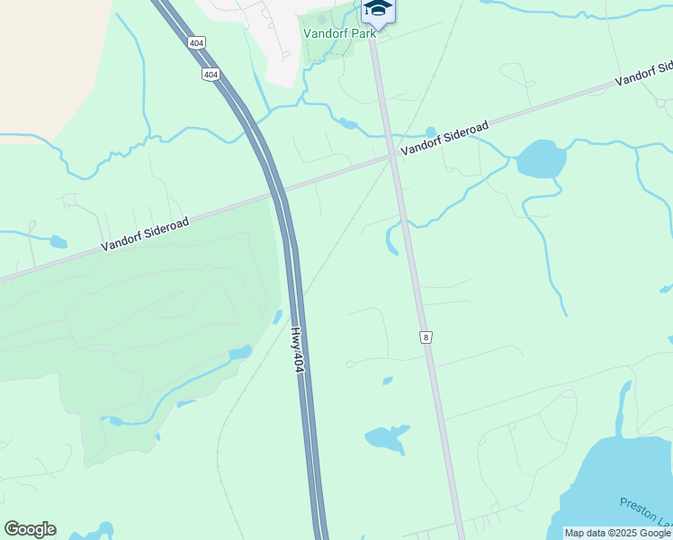 map of restaurants, bars, coffee shops, grocery stores, and more near 2099 Vandorf Sideroad in Gormley