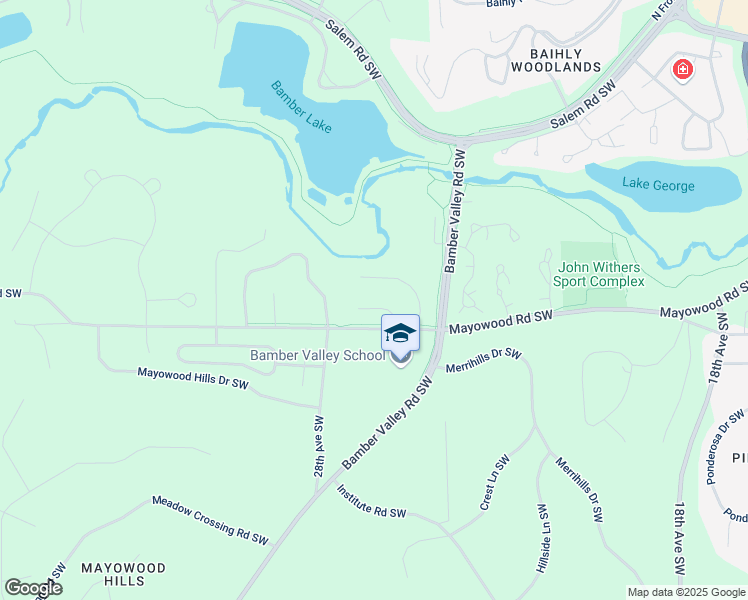 map of restaurants, bars, coffee shops, grocery stores, and more near 2705 Bamber Lane Southwest in Rochester