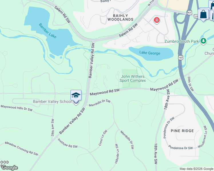 map of restaurants, bars, coffee shops, grocery stores, and more near 1971 Topaz Pointe Lane Southwest in Rochester