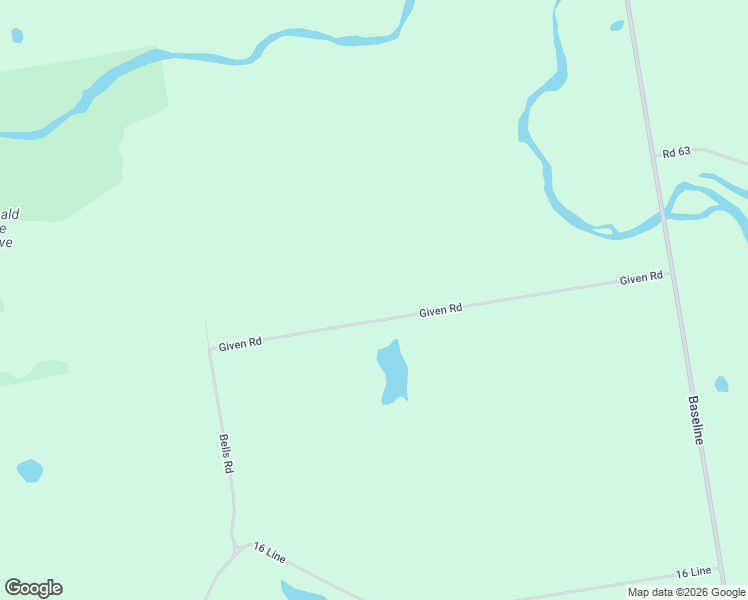 map of restaurants, bars, coffee shops, grocery stores, and more near 6384 Given Road in Clifford