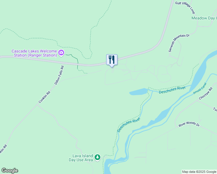 map of restaurants, bars, coffee shops, grocery stores, and more near 18575 Southwest Century Drive in Bend