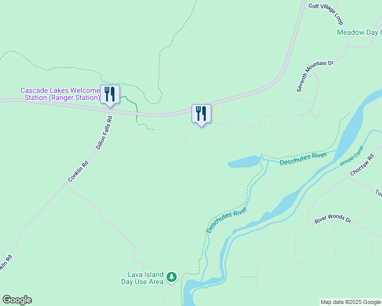 map of restaurants, bars, coffee shops, grocery stores, and more near 18575 Southwest Century Drive in Bend