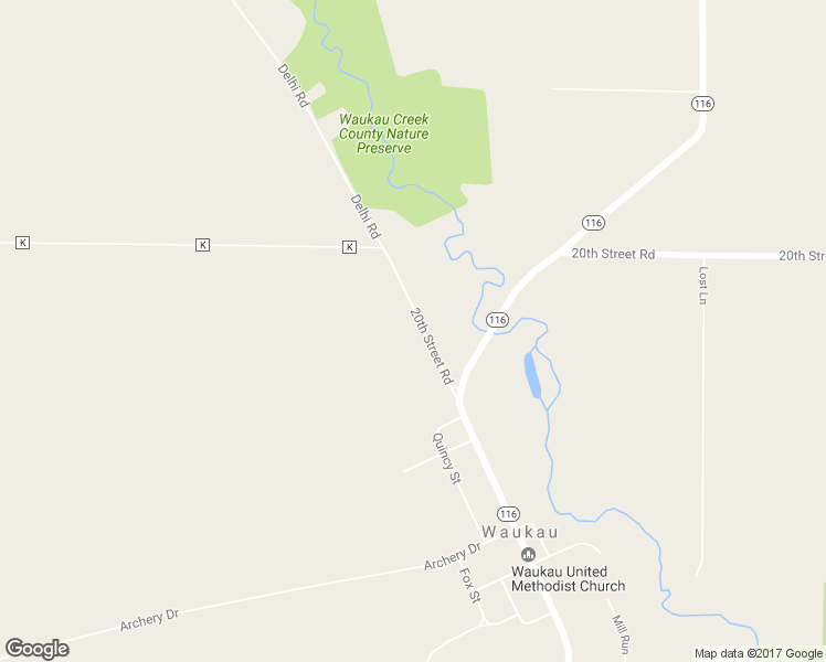 map of restaurants, bars, coffee shops, grocery stores, and more near 2837 County Road K in Omro