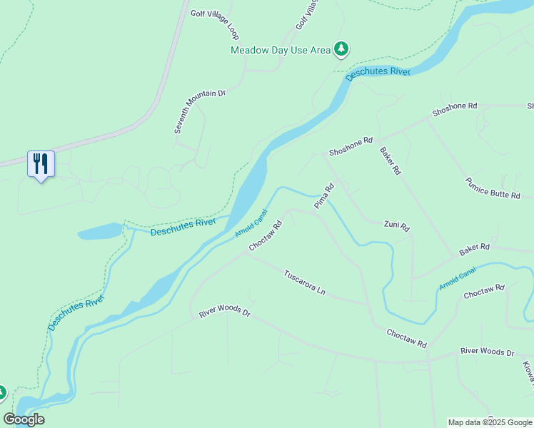 map of restaurants, bars, coffee shops, grocery stores, and more near 18812 Choctaw Road in Bend