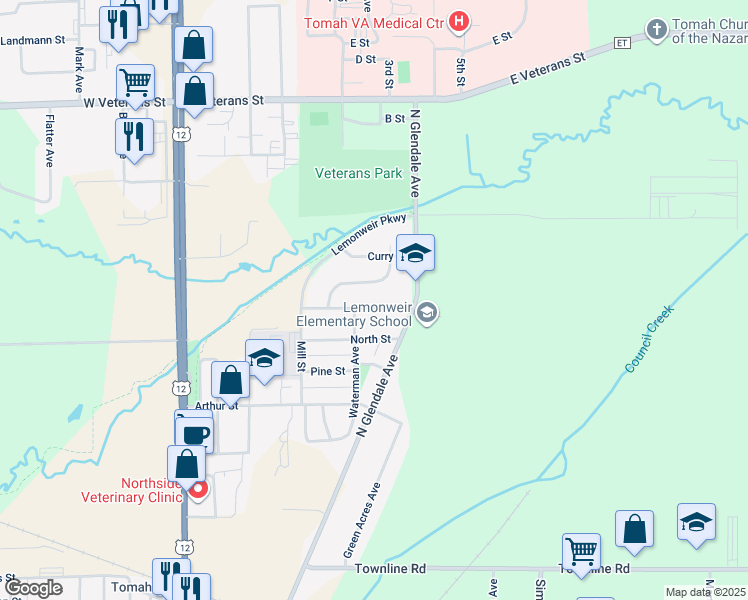 map of restaurants, bars, coffee shops, grocery stores, and more near 514 Franklin St in Tomah