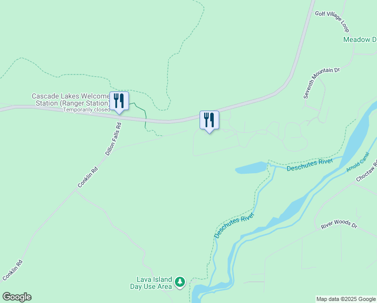 map of restaurants, bars, coffee shops, grocery stores, and more near 18575 Southwest Century Drive in Bend