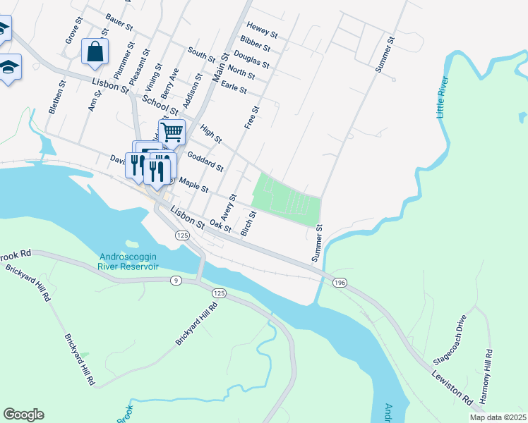 map of restaurants, bars, coffee shops, grocery stores, and more near 55 Oak Ridge Road in Durham