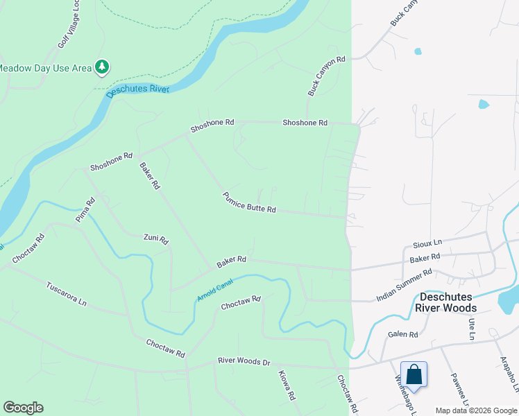 map of restaurants, bars, coffee shops, grocery stores, and more near 19082 Pumice Butte Road in Bend