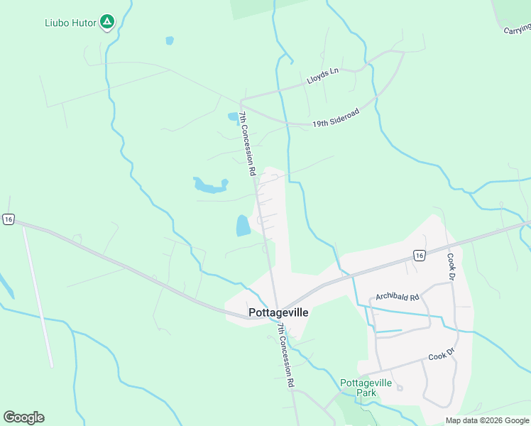 map of restaurants, bars, coffee shops, grocery stores, and more near 16469 Concession Road 7 in Regional Municipality of York