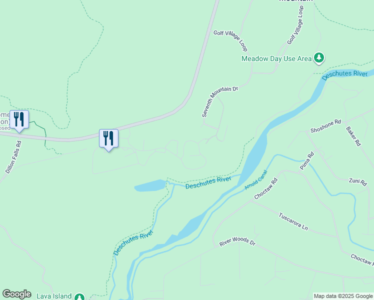 map of restaurants, bars, coffee shops, grocery stores, and more near 60497 Snap Shot Loop in Bend