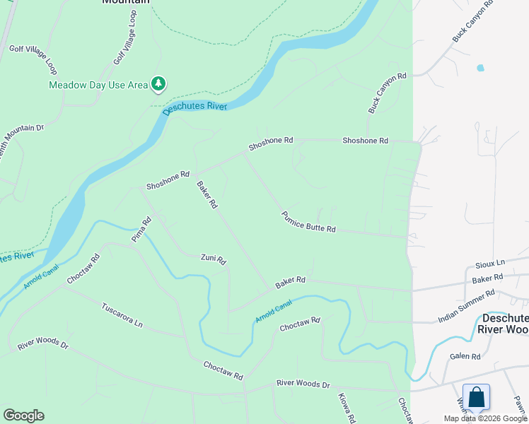 map of restaurants, bars, coffee shops, grocery stores, and more near 19040 Pumice Butte Road in Bend