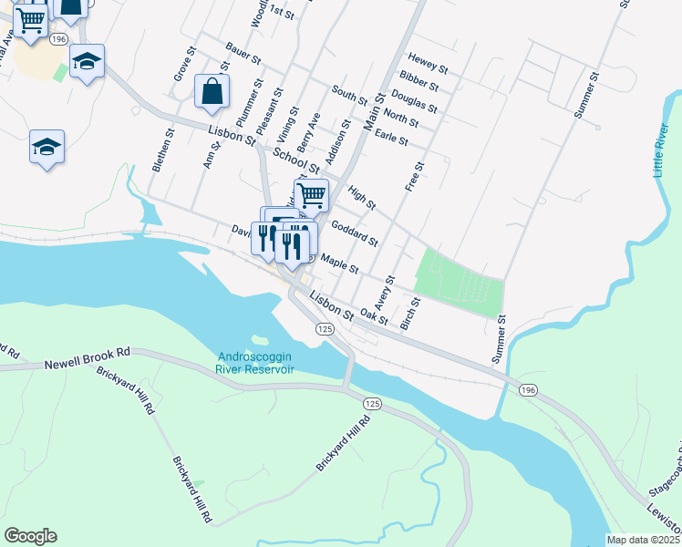 map of restaurants, bars, coffee shops, grocery stores, and more near 8 Pine Street in Lisbon